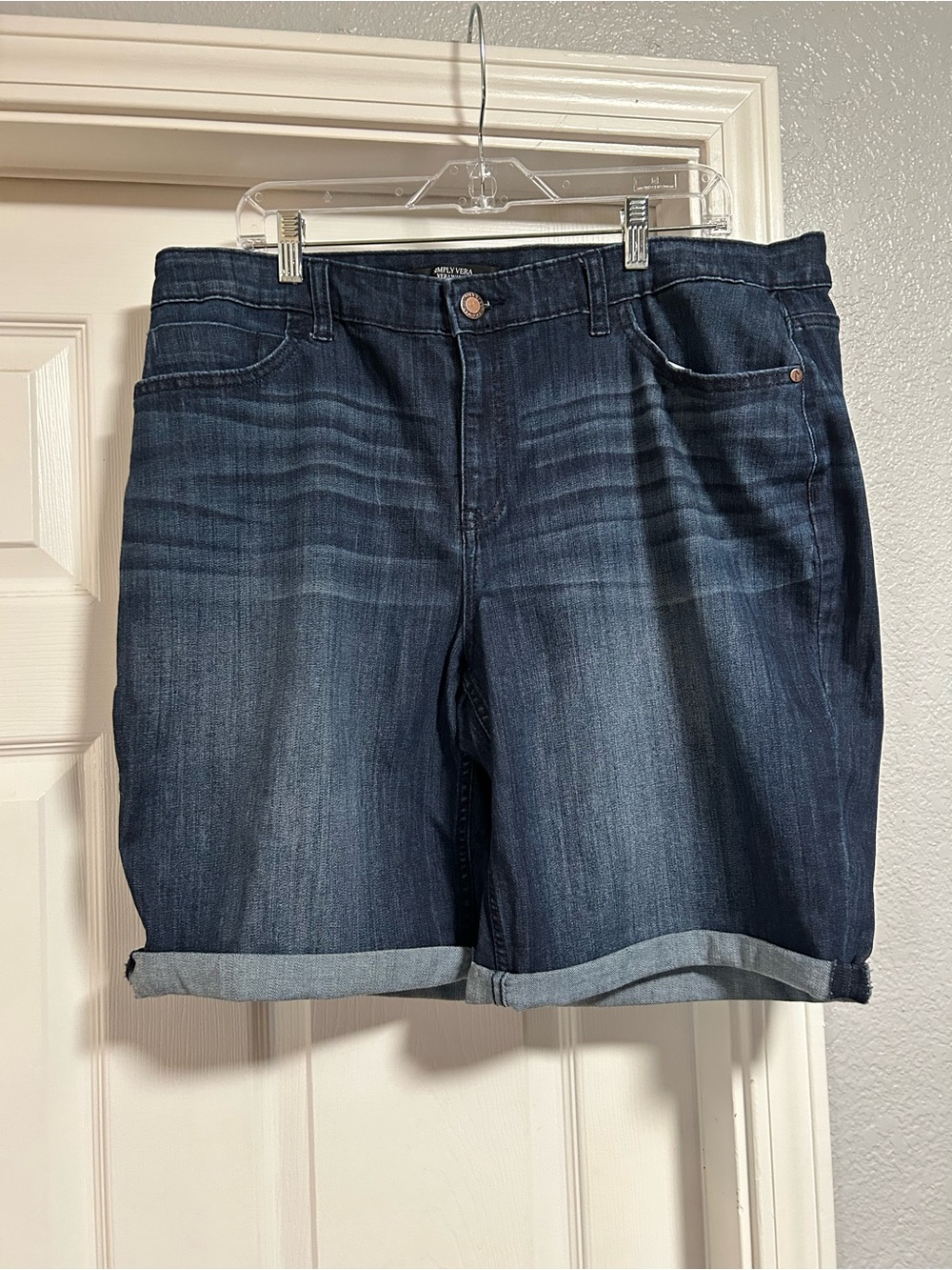 Simply Vera Vera Wang Dark Wash Denim Bermuda Shorts